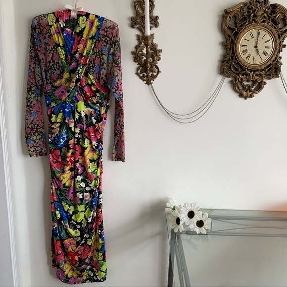 ANTHROPOLOGIE FLORAL MIDI DRESS - Picture 5 of 16